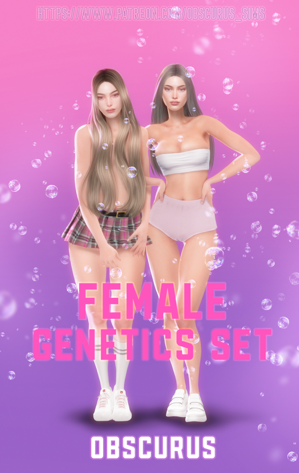 Alpha FEMALE GENETICS SET sims by obscurus-sims - The Sims 4 Custom Content