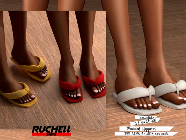 Alpha MINIMAL SLIPPERS free - The Sims 4 Custom Content