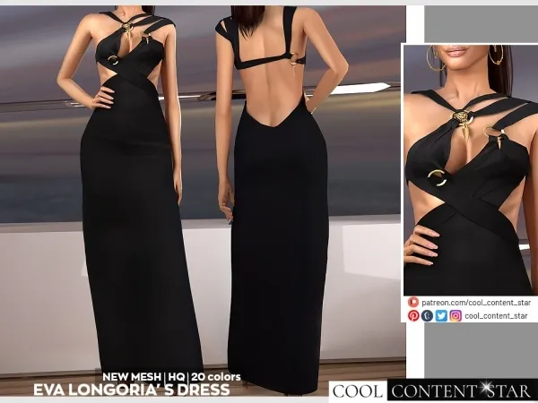 Alpha Eva Longoria'S Dress - The Sims 4 Custom Content