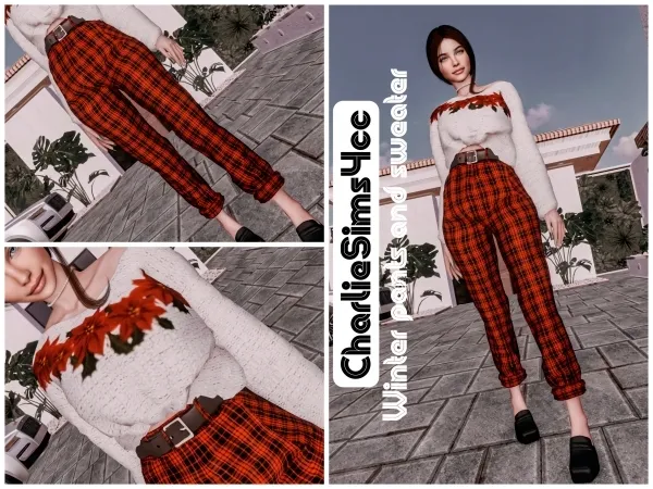 Alpha Winter Pants and Sweater - The Sims 4 Custom Content