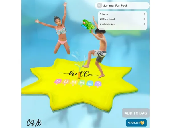 Mix Summer Fun Pack by CecesimsXO - The Sims 4 Custom Content