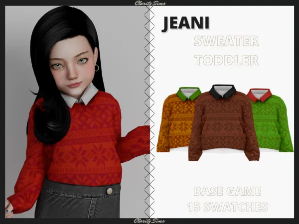 Alpha Jeani Sweater Toddler - The Sims 4 Custom Content