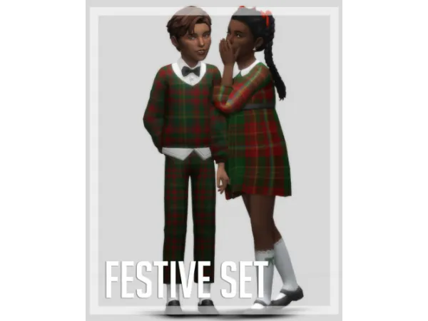 Maxis Match festive set for kids - The Sims 4 Custom Content