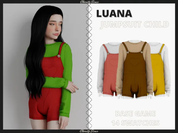 Alpha Luana Jumpsuit Child - The Sims 4 Custom Content