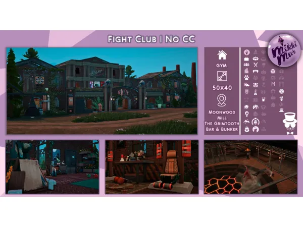 Maxis Match Fight Club Gym Sims 4 Build No - The Sims 4 Custom Content