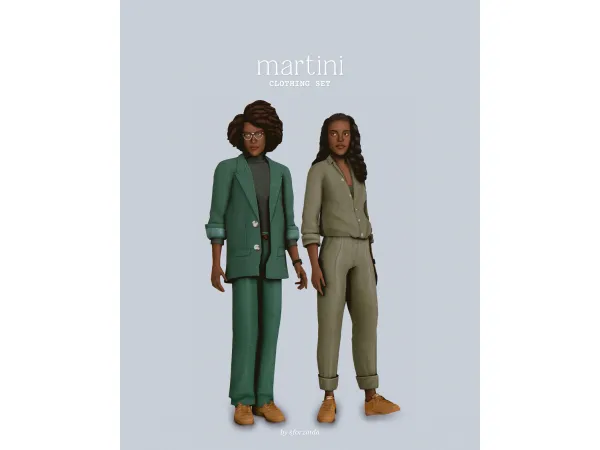 Maxis Match martini clothing set by sforzinda - The Sims 4 Custom Content