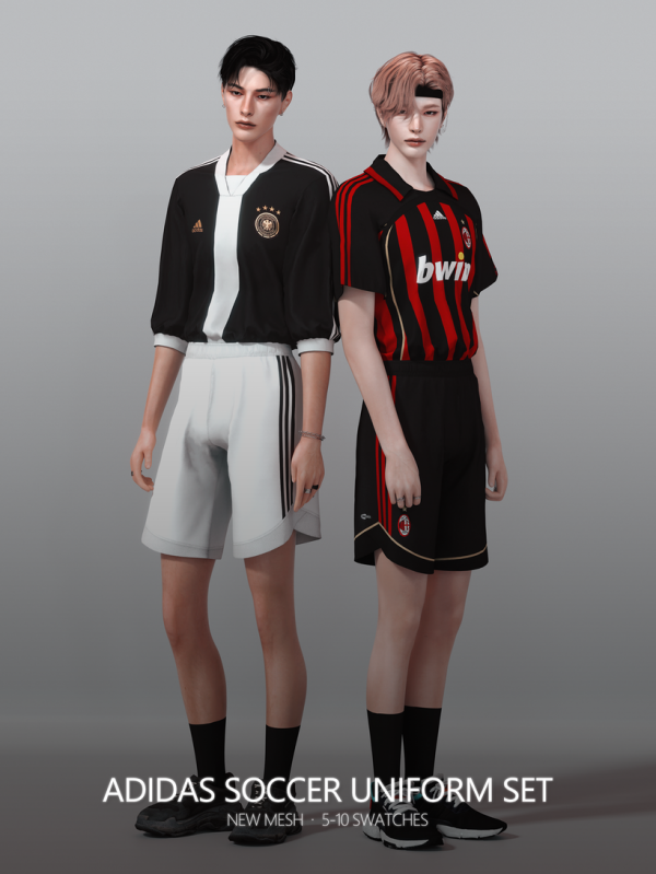 Alpha ADIDAS Soccer Uniform Set by simsfinds - The Sims 4 Custom Content