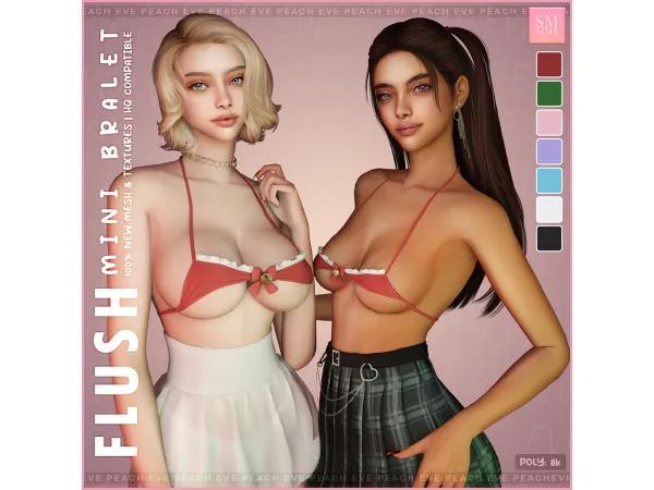 Alpha Flush Mini Bralet - The Sims 4 Custom Content
