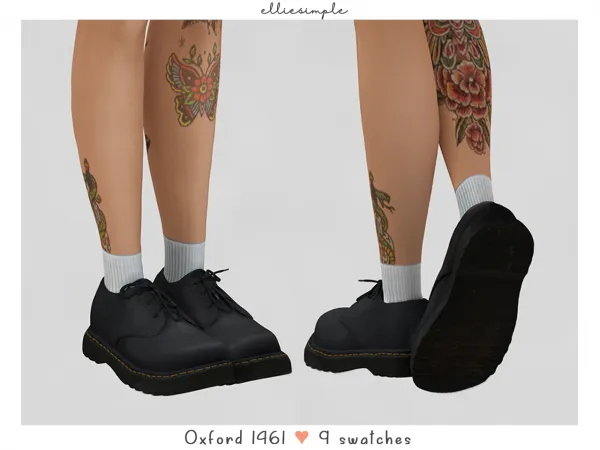 Alpha elliesimple oxford 1461 (unisex) - The Sims 4 Custom Content