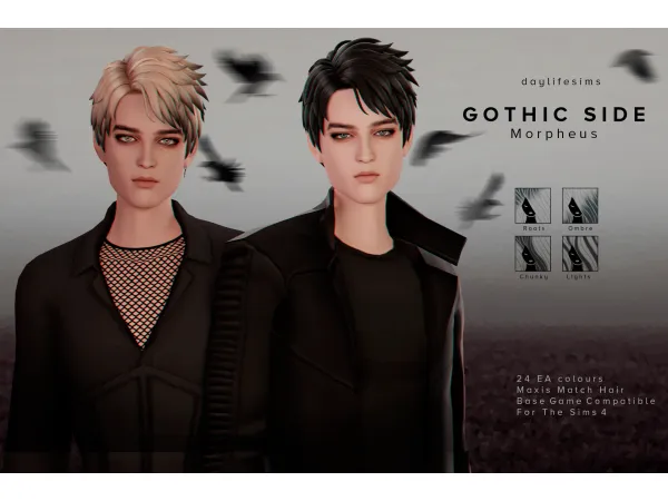 Maxis Match GOTHIC SIDE SET Morpheus by Daylife Sims - The Sims 4 Custom Content