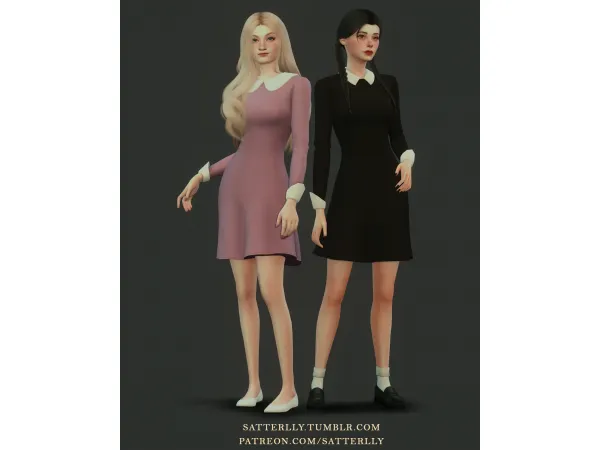 Maxis Match Dress Mandy by satterlly - The Sims 4 Custom Content