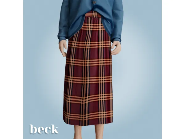 Alpha Beck skirt by amelylina - The Sims 4 Custom Content