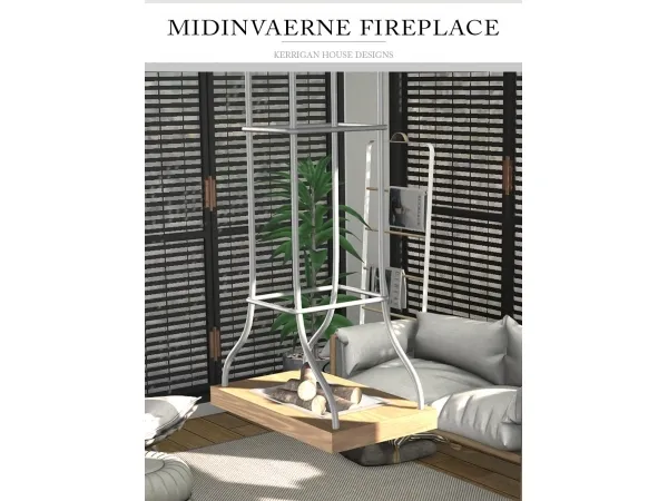Alpha [KHD] Midinváerne Fireplace for Simpearls - The Sims 4 Custom Content