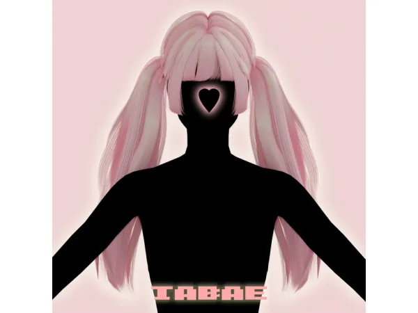 Alpha ponytail hair F by momokk1616 - The Sims 4 Custom Content