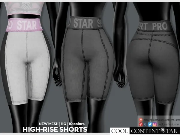 Alpha Yoga High Rise Shorts cool_content_star - The Sims 4 Custom Content