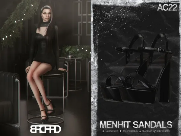 Alpha MENHIT PLATFORM SANDALS [AC22 DAY 19] - The Sims 4 Custom Content