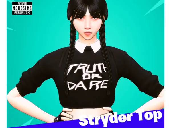 Mix Stryder Top by monosims - The Sims 4 Custom Content