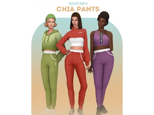 Maxis Match Chia Pants by Solistair - The Sims 4 Custom Content