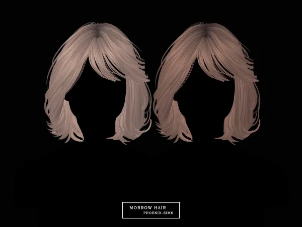 Alpha Morrow Hair - The Sims 4 Custom Content