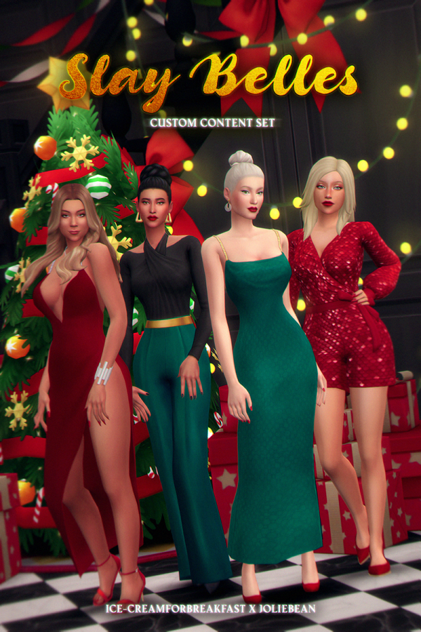 Maxis Match Slay Belles A Custom Content Set CreamForBreakfast and Joliebean by simsfinds - The Sims 4 Custom Content