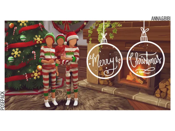 Mix Merry Christmas Posepack [AnnaBibi] by Anna Bibi - The Sims 4 Custom Content