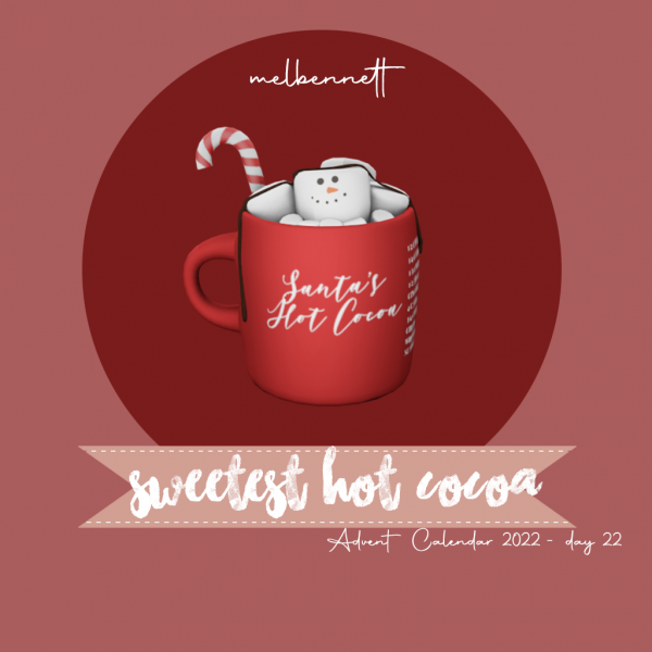 Mix Advent Calendar 2022 22 Sweetest Hot Cocoa by melbennett - The Sims 4 Custom Content