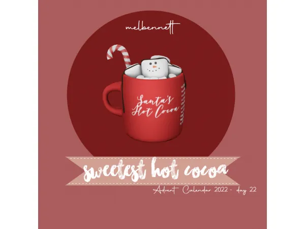 Mix Advent Calendar 2022 22 Sweetest Hot Cocoa - The Sims 4 Custom Content