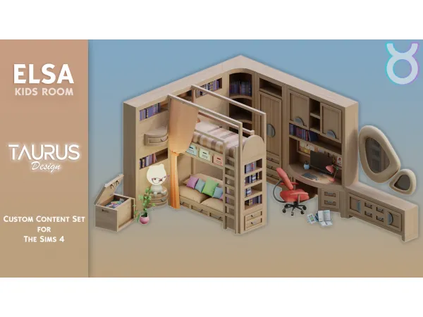Mix Elsa Kids Room Overview by Taurus Design - The Sims 4 Custom Content