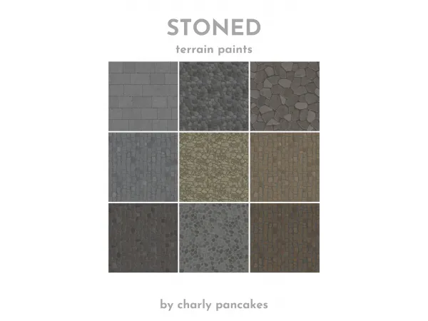 Mix stoned custom terrain paint download by Charly Pancakes - The Sims 4 Custom Content
