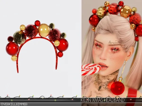 Alpha Killin xmas headband - The Sims 4 Custom Content