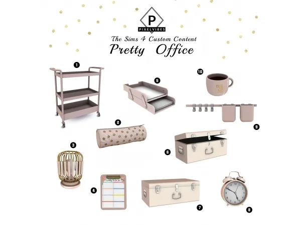 Alpha Pretty Office - The Sims 4 Custom Content