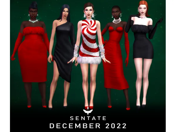 Maxis Match December 2022 Collection by Sentate - The Sims 4 Custom Content