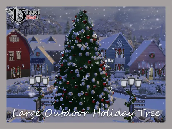 Maxis Match Outdoor Holiday Tree Large - The Sims 4 Custom Content