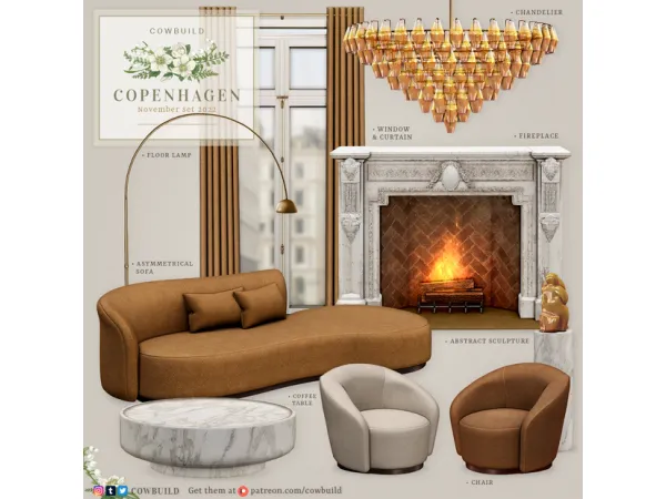 Sims 4 Living Room CC