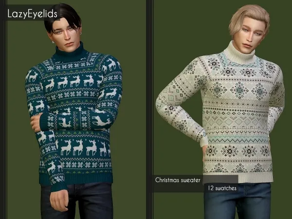 Mix Christmas sweater - The Sims 4 Custom Content