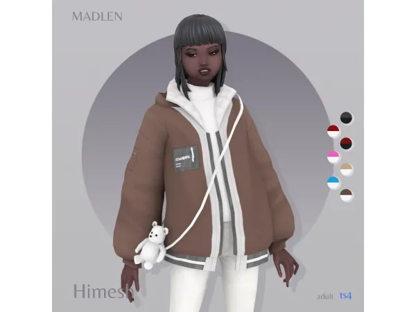 Maxis Match Himesh Jacket Bag (Adult) by Madlen - The Sims 4 Custom Content