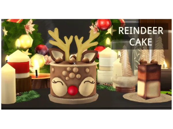 Maxis Match REINDEER CAKE by icemunmun - The Sims 4 Custom Content