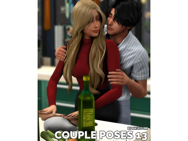 Mix Couple poses 13 (free 24dec22) by Akuiyumi - The Sims 4 Custom Content