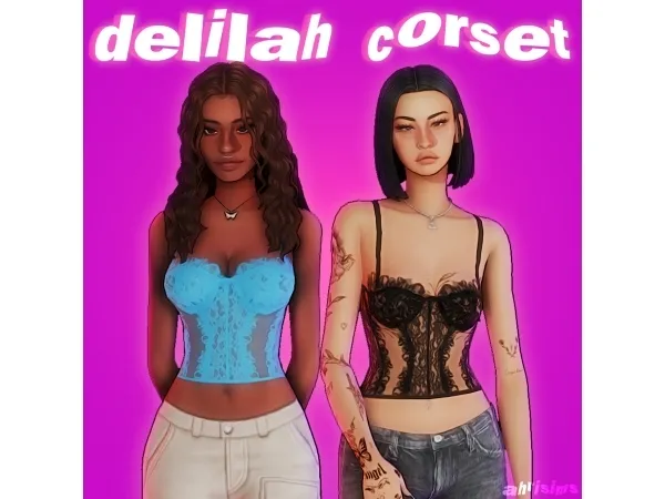 Maxis Match ahrisims] deliliah corset - The Sims 4 Custom Content