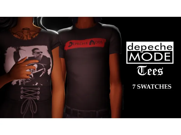 Alpha depeche mode tees by mellosakicc - The Sims 4 Custom Content