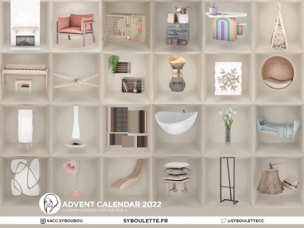 2022 Advent Calendar Sims 4 by Syboulette - The Sims 4 Custom Content