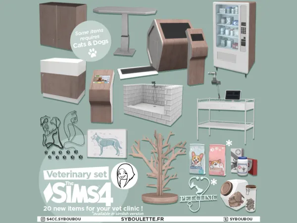 Alpha VETERINARY VET CLINIC SIMS 4 by syboulette - The Sims 4 Custom Content