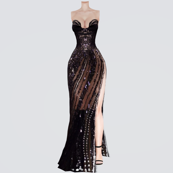 Alpha Yani Dress by bommie-sims - The Sims 4 Custom Content