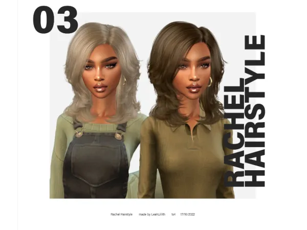 Alpha Rachel Hairstyle by leahlillith - The Sims 4 Custom Content
