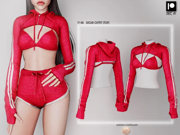 Alpha SUGAR OUTFIT P148 P149 tr by busra - The Sims 4 Custom Content
