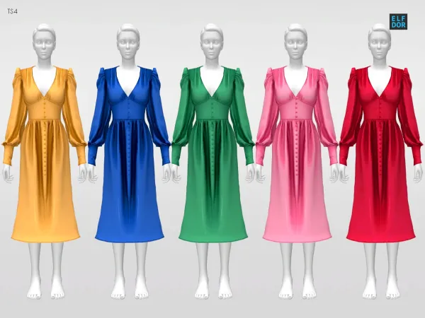 Alpha Belaloallure Analiese Dress RC - The Sims 4 Custom Content