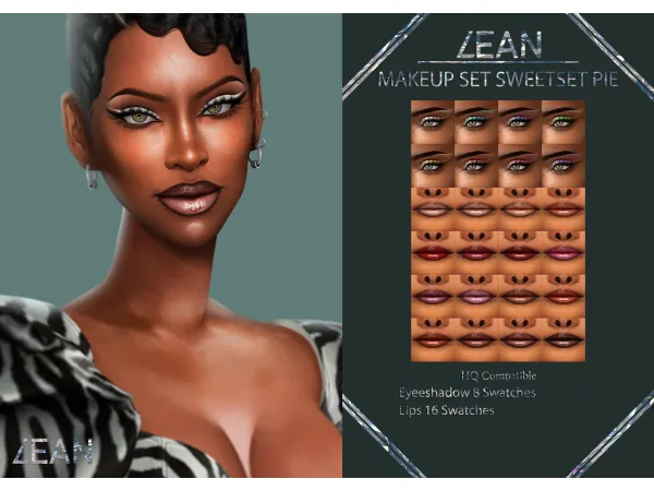 Alpha LEAN MAKEUP SET SWEETSET PIE by LEANSIMS - The Sims 4 Custom Content