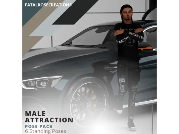 Mix Male Attraction Pose Pack - The Sims 4 Custom Content