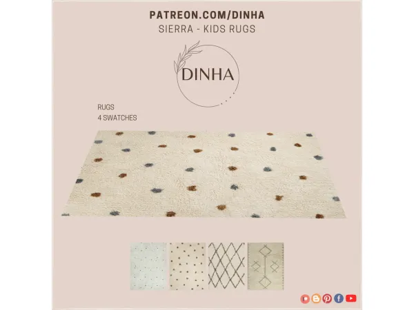 Alpha Sierra Kids Rugs - The Sims 4 Custom Content