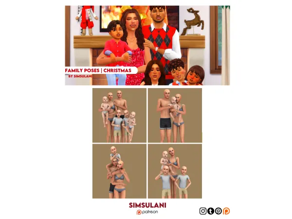Mix 321 Pose Pack Family Poses by Simsulani - The Sims 4 Custom Content